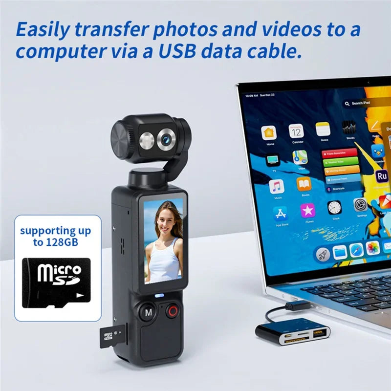 Kompaktowa Kamera Sportowa & Dashcam 4K UltraHD z Obrotowym Obiektywem 180° i WiFi