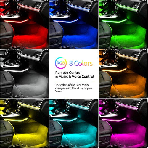 AutoNero GlowLED RGB – Zestaw Oświetlenia Wnętrza Samochodu USB + Pilot
