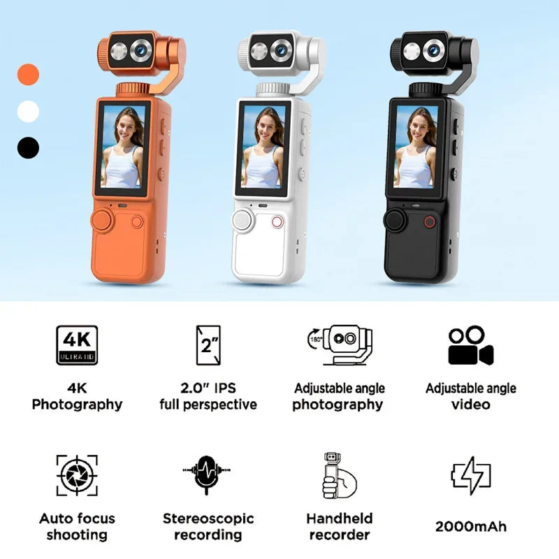 Kompaktowa Kamera Sportowa & Dashcam 4K UltraHD z Obrotowym Obiektywem 180° i WiFi
